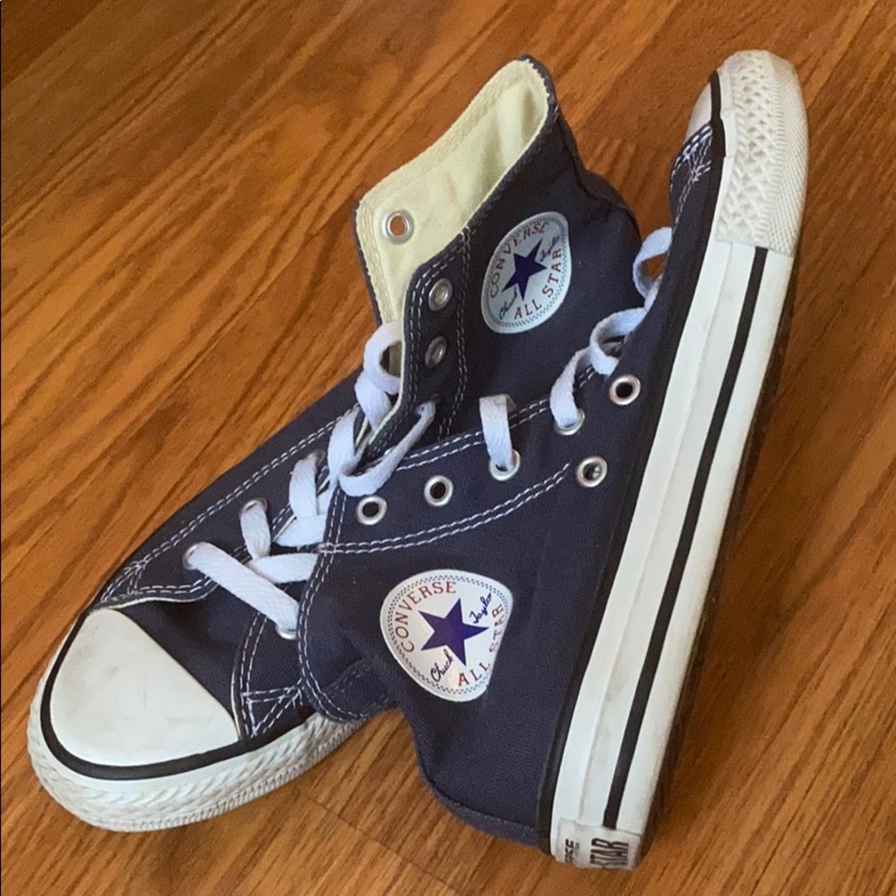 Navy Blue Converse High Tops